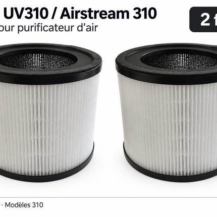2 filtres pour purificateurs Cyclo UV310 et Airstream 310