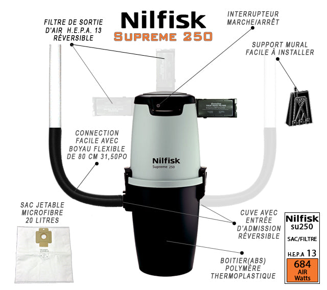 Aspirateur central Nilfisk SU250
