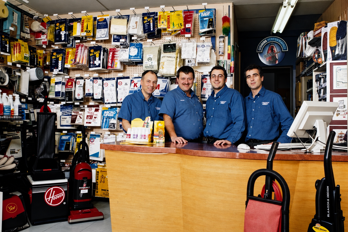 De gauche à droite, les propriétaires de l’époque : Michel Proulx (Lévis), Camille Fournier (Lévis, Québec et Sainte-Foy), Dominique Vallière (Sainte-Foy) et Yannick Lachance (Québec).