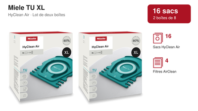Sacs pour aspirateur Miele HyClean Air TU
