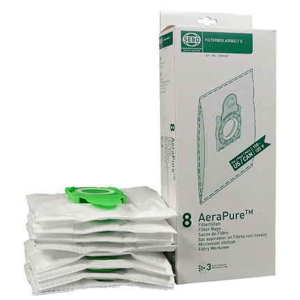 Sacs SEBO AeraPure série E — boîte de 8